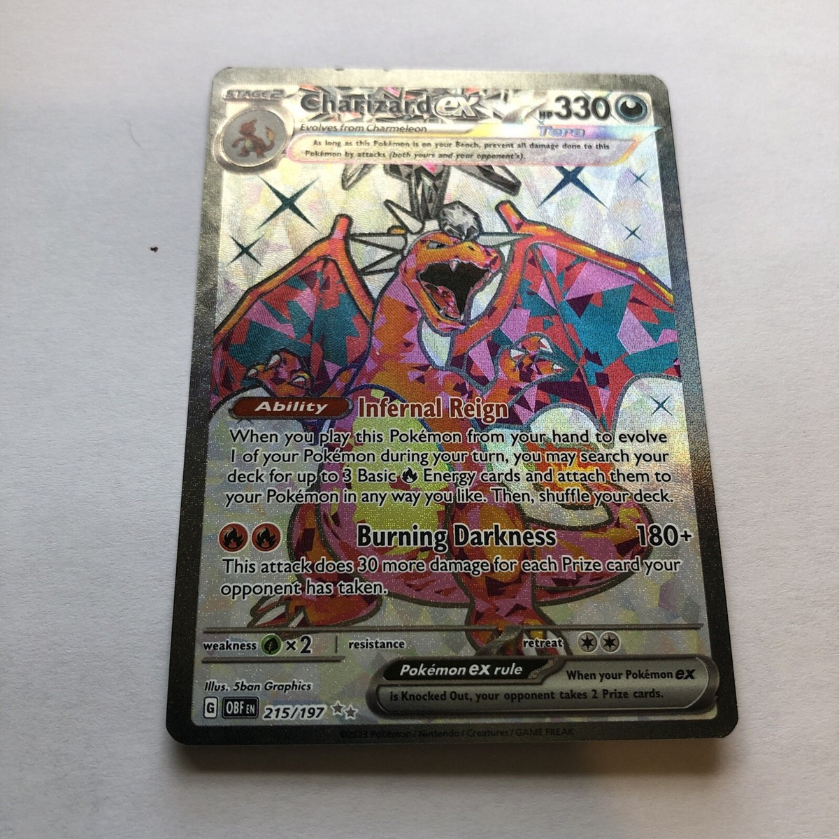Charizard ex 215/197 Obsidian Flames Ultra Rare Holo Pokemon TCG