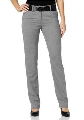 VIVIEN CARON Damen Hose mit Gürtel, pepita schwarz-weiß K-Gr. 19 (38)