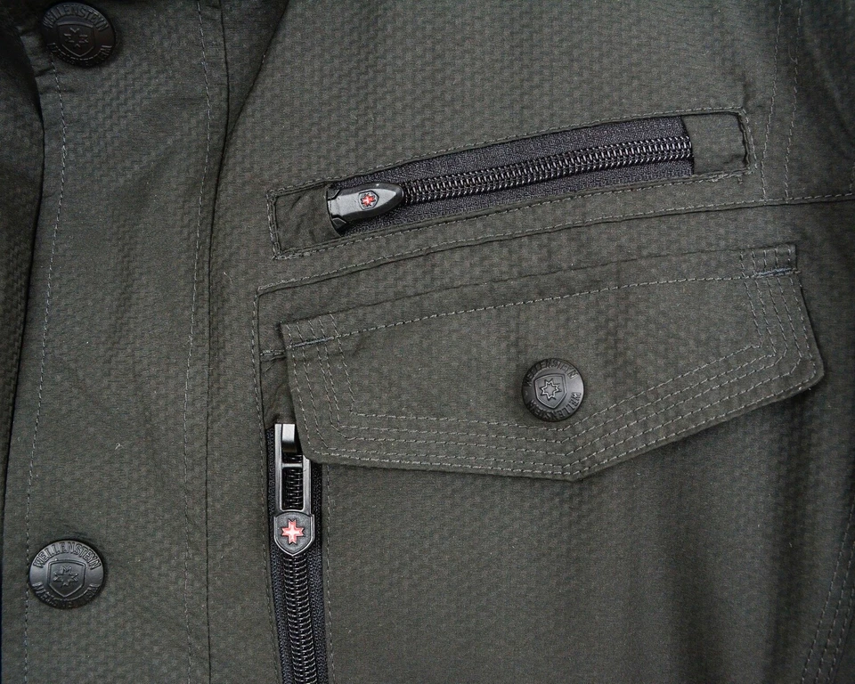 WELLENSTEYN Chester Men L Waterrepellent Jacket Coat Windbreaker Black Field - Image 4 of 4