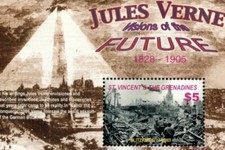 St. Vincent 2005 - Jules Verne Writer - Souvenir Stamp Sheet - Scott #3480 - MNH