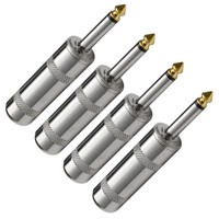 Seismic Audio Cable Connector - Four 1/4 Large Barrel Mono Ts Nickel on sale Seismic Audio Cable Connector - Four 1/4 Large Barrel Mono Ts Nickel on sale