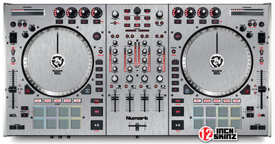 Numark NS7II Skin Brushed silver