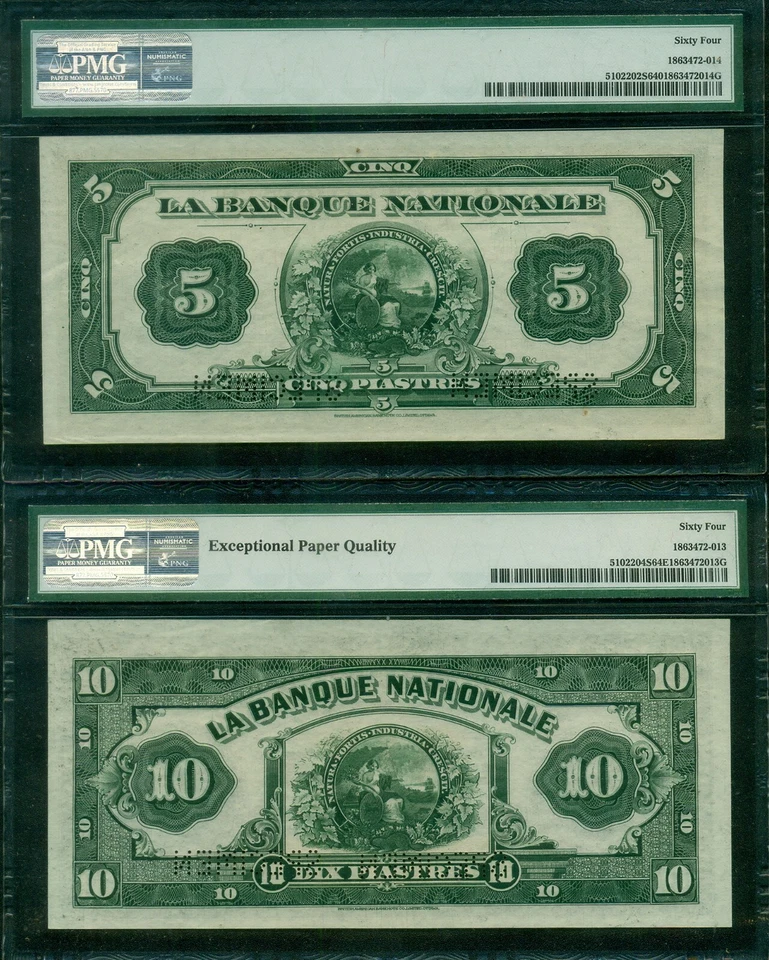 Canada Banque Nationale 1922  $5 - $100 Specimen Set of 5 notes PMG 40-64 - Image 4 of 4