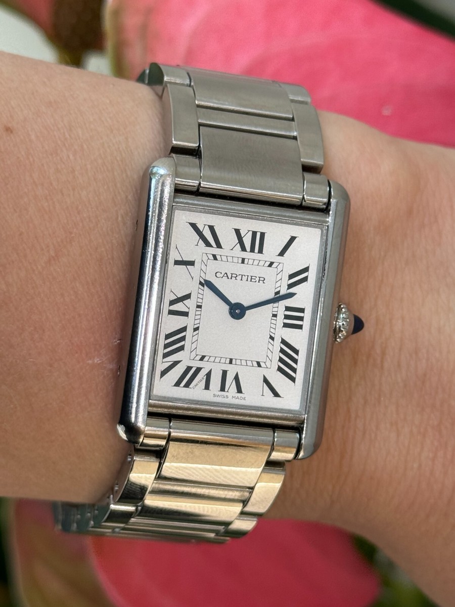 Cartier Tank Watch 4323 Quartz Unisex Stainless Steel Swiss Made