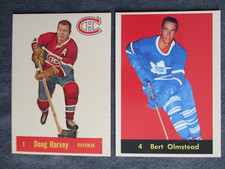 1993-4 Doug Harvey 1957-8 Parkhurst Card #1 Reprint PR40 1960-1 Bert Olmstead #4