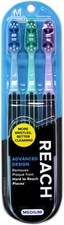 Reach Advanced Design Full Head Medium Toothbrush 3-pack