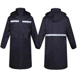 long reflective raincoat
