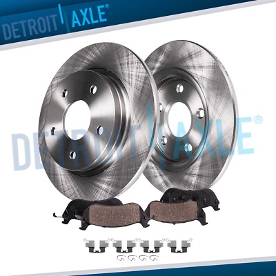 4pc Rear Disc Brake Rotors + Ceramic Brake Pads for 2013 2014 2015 Mazda CX-5