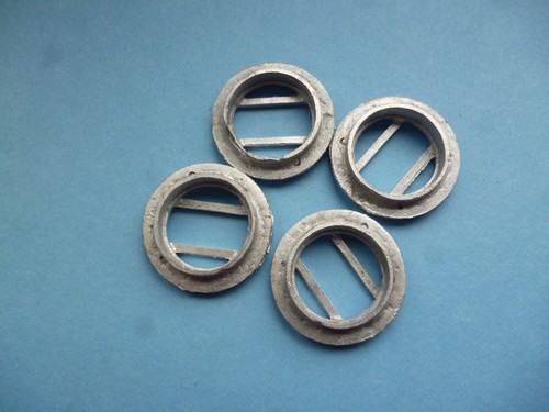 Model Boat White Metal Cast Portholes 25mm AM22 X4 Pcs - Picture 4 of 4
