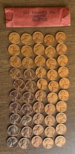 Uncirculated 1961 D Lincoln Cent Penny Roll - 50 coins