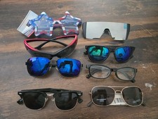 Lot of 8 Pairs Vintage Sunglasses Assorted Mens Women Unisex