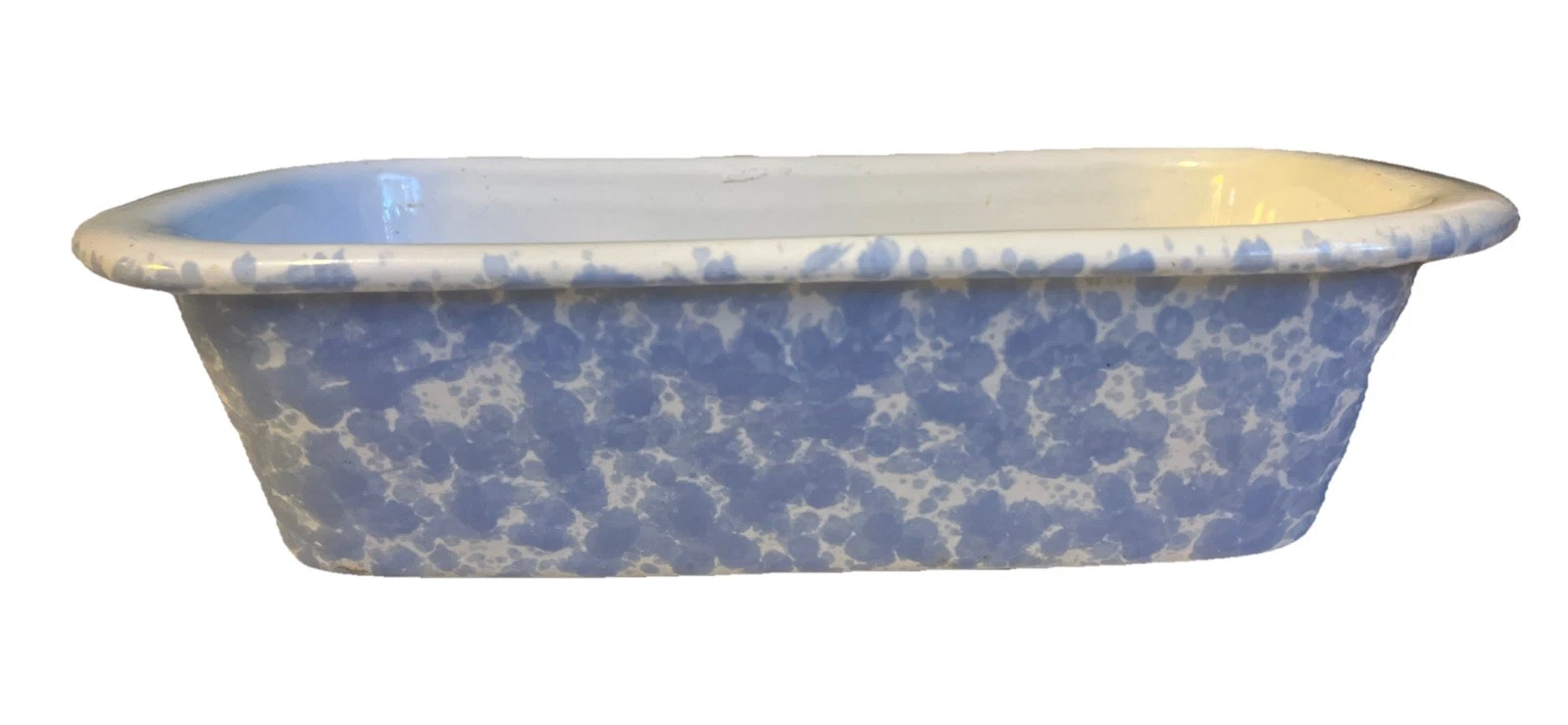 Bennington Potters Blue Agate Loaf Pan | #1874 | Vermont Stoneware