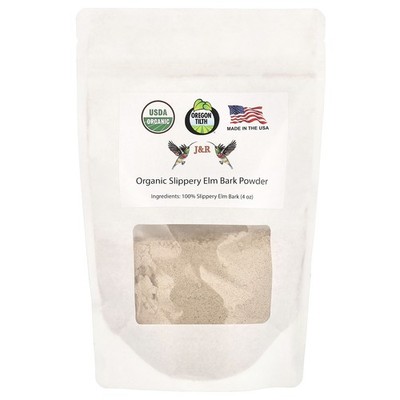 Organic Slippery Elm Bark Powder, 4 oz