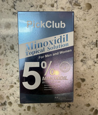 PickClub 5 Minoxidil Topical Solution w/ Biotin Unscented 2 x 60 mL Men Women
