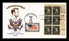 DR JIM STAMPS US COVER LINCOLN PROMINENT AMERICANS FDC PLATE BLOCK JACKSON