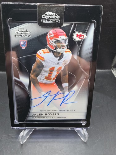 Jalen Royals 2025 Topps Chrome Black Rookies Auto #RAU-JR RC Kansas City Chiefs