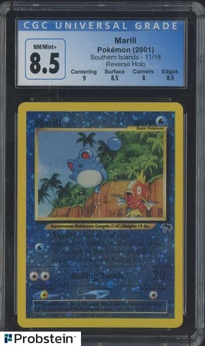 2001 Pokemon Southern Islands #11 Marill - Reverse Holo CGC 8.5