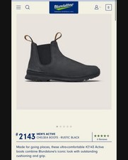 Blundstone Active Chelsea Boots 2143 Size 8 AU Black No Insoles