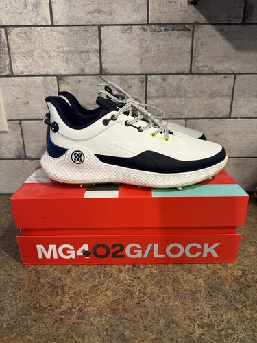 G Fore MG4+ O2 G/Lock Golf Shoes - Men's 11 Wide - White/Blue - G4