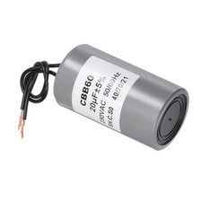 CBB60 Run Capacitor 20uF 250V AC 2 Wires 75 x 40mm for Compressor Pump Motor