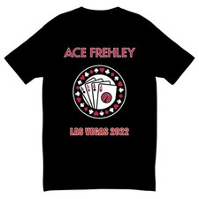 Vtg Ace Frehley Las Vegas 2022 Cotton Black All Size Men Women T Shirt EN842