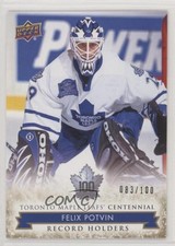 2017 Toronto Maple Leafs Centennial Record Holders Gold 83/100 Felix Potvin 0c3