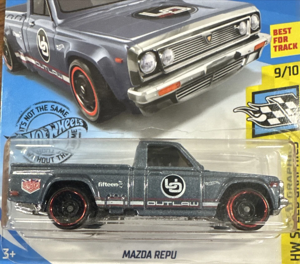 Hot Wheels #93 HW 2020 gráficos de velocidad 9/10 MAZDA REPU gris con radios St8 negros Foto 2 de 4