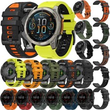 Silicone Strap Watch Band For Garmin Fenix E 8 7 7X 6 6X Epix Pro 5 5X Plus 3HR