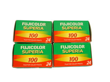 Lot of 4 Fujifilm Fujicolor Superia 100 24x36mm 24 Exp. Expired 06/2005
