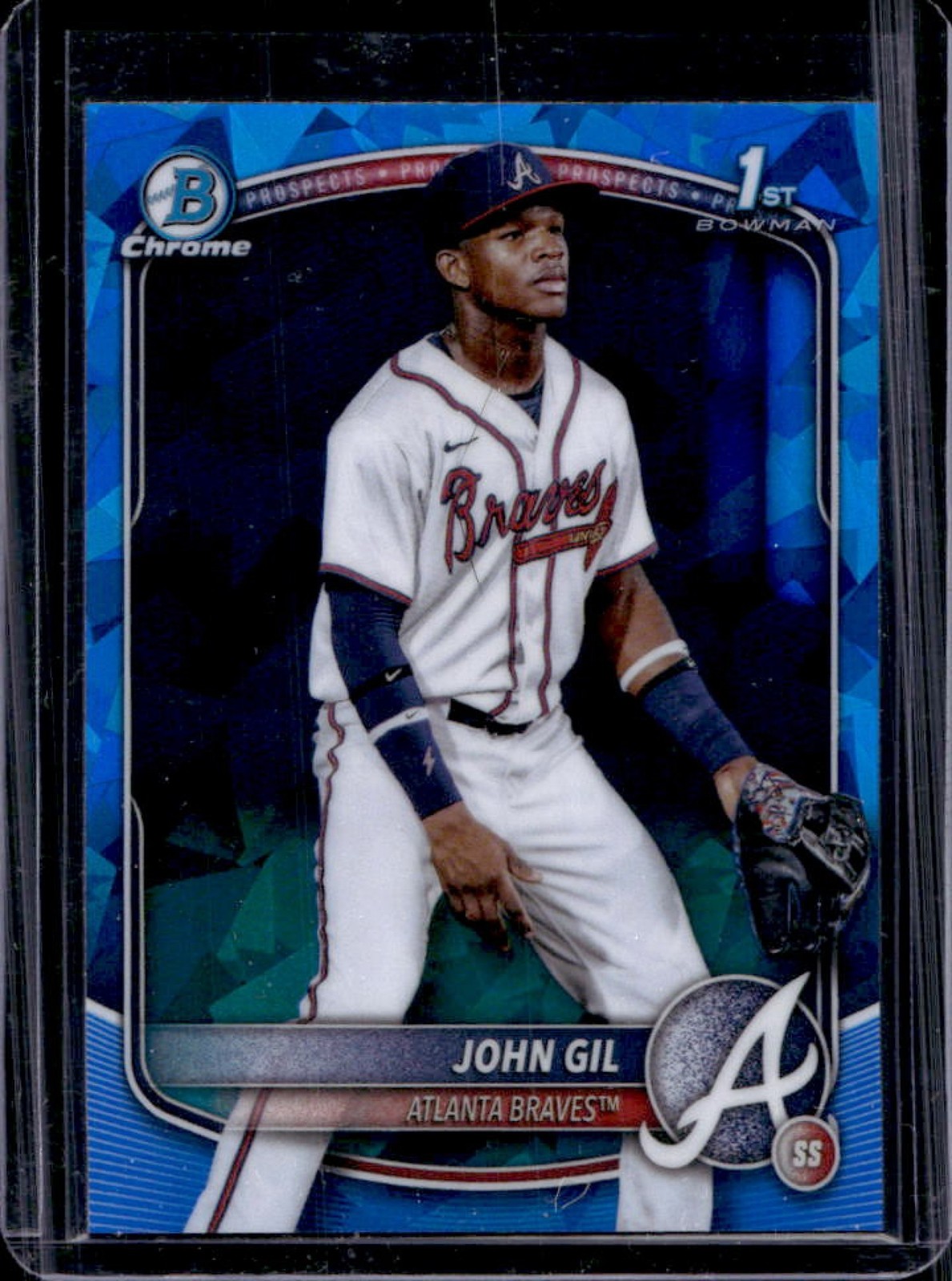 2025 Bowman Chrome Sapphire John Gil 1st Prospect #BCP-172 Braves