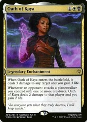Oath of Kaya #209 War of the Spark Rare MTG