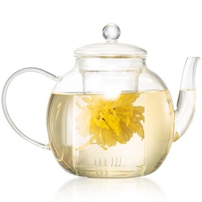 Wlasss 1530 ml/52 oz Large Glass Teapot with Removable 52oz/1530ML, Clear 