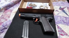 Zhaninys Automatic Soft Bullet Blaster Toy Shell Ejecting Shooter Black