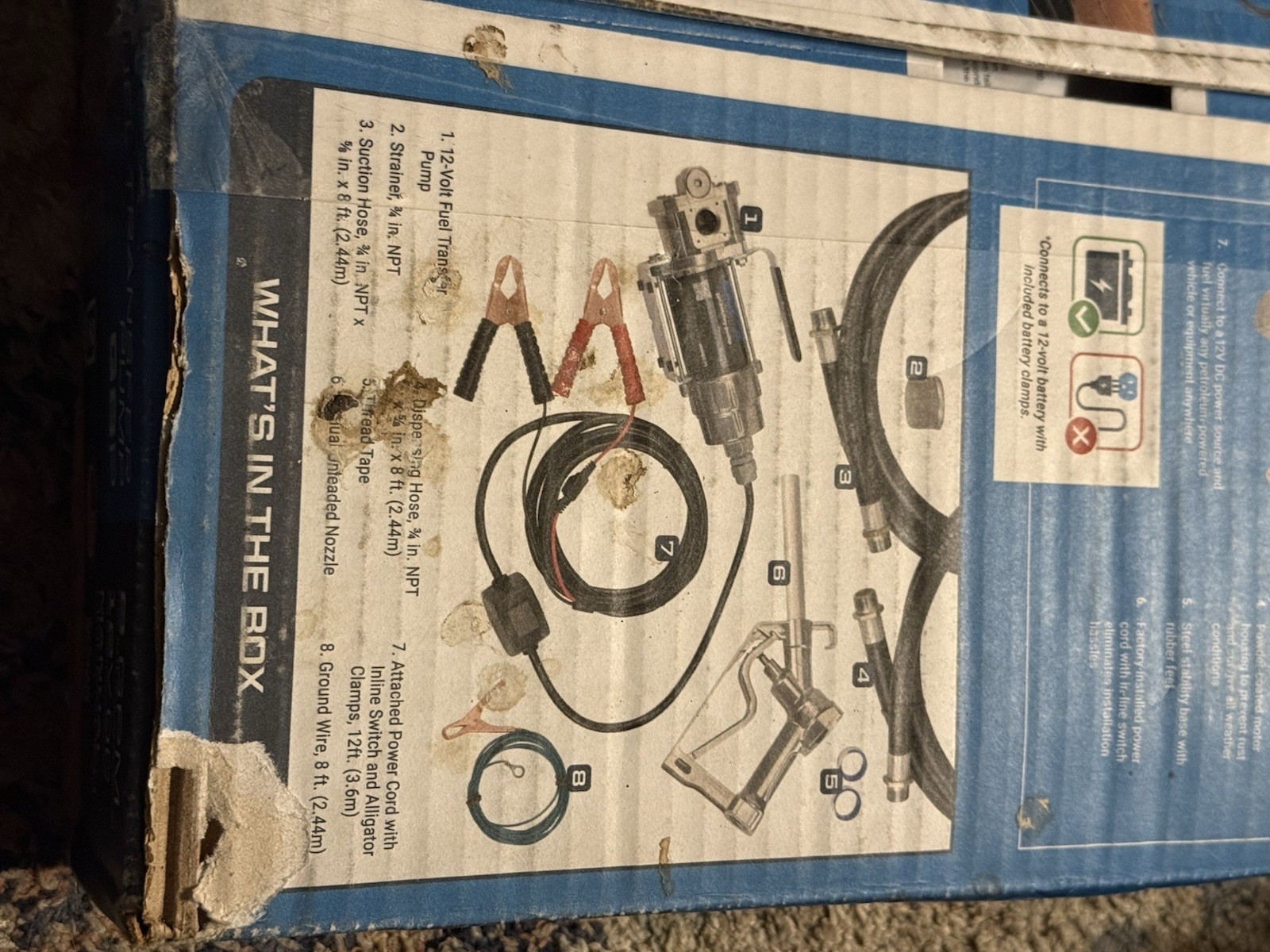 “GPI “ Portable Fuel Transfer Pump G8P, 12V, G8P , Unleaded Fuel NEW IN BOX