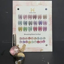 Blooming Rose Cat Eye – 18 colors| Free Flower - Shaped Magnet Included