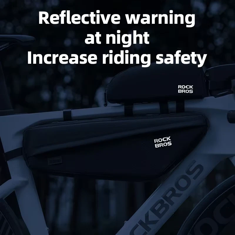 Bicycle Bag Top Tube Front Frame Bag Large Capacity Waterproof MTB Road Triangle - Image 2 of 4