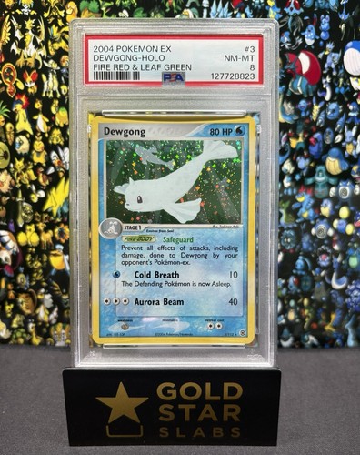 POKEMON EX Fire Red & Leaf Green DEWGONG 3/112 Holo Rare PSA 8