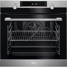 AEG BPK556260M Single Oven Built-In Electric Pyrolytic Stainless Steel Black NEW