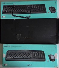 Lot of 3 USB Computer Keyboards Logitech Models MK270,MK270, And MK335