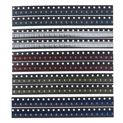 0603 SMD LED Kit 200 Stück 5 Farben SMD LED Diode Lichter Kit superhelle Beleuchtung 