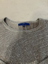 Apt.9 Women  s Sparkly Beige Long Sleeve A-symmetrical Sweater Size small