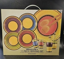 Tabletops Unlimited "Bohemian Stripe" 11-Piece Pasta Salad Serving Set 2011 