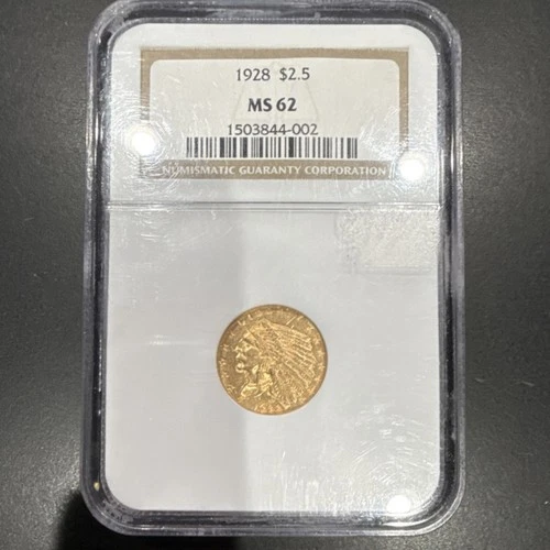 1928 $2.50 Indian Quarter Eagle Gold Coin NGC MS 62 Philadelphia