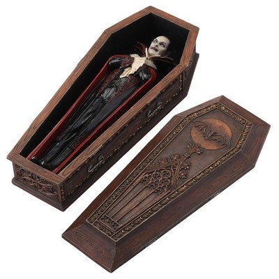 Veronese 8.25'' Classic Vampire Coffin Count Dracula Hand-Painted Horror Figurine
