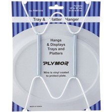 Plymor White Vinyl Finish Wall Mountable Tray Hanger (For Trays 10" - 16")