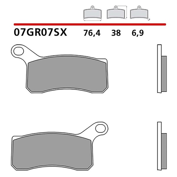 Brembo VORDERRAD-BREMSBELAGE-KIT Fur Hm Cre Fx 125 11-11-COD. 07GR07SX-image