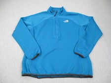 The North Face Sweater Womens XL Blue Fleece 1/4 Zip Pullover Mock Neck Hiking