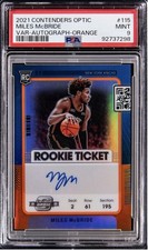 Panini Contenders Optic Rookie Ticket Miles McBride Auto PSA 9 Orange Prizm /25…