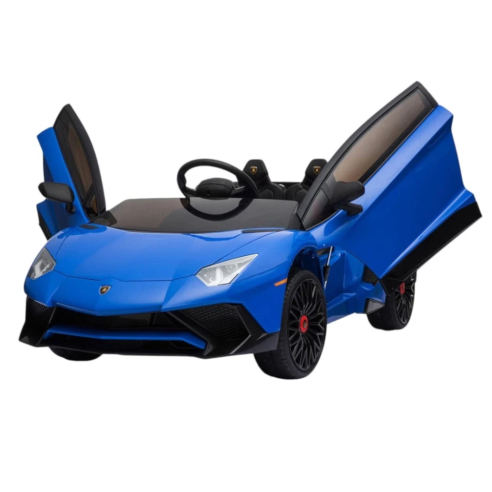 Auto Elettrica Per Bambini Giaquinto 12V Lamborghini Aventador Roadster SV Blu - Immagine 2 di 4