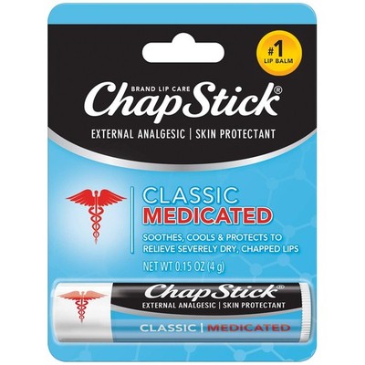 Classic Medicated Lip Balm   External Analgesic, Skin Protectant for Dry Lips...